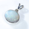 Sterling Silver - Solid White Opal- Natural Diamond