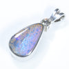 Sterling Silver - Solid Boulder Opal - Natural Diamond