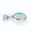 Natural Australian Boulder Opal and Diamond Silver Pendant with Silver Chain (9mm x 5.5mm) Code - ESP25