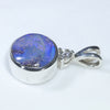 Silver Opal Pendant Side View