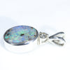 Silver Opal Pendant Side view