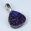 Australian Boulder Opal Silver Pendant with Silver Chain (9.5mm x 9.5mm) Code-ESP71