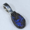 Australian Boulder Opal Silver Pendant with Silver Chain (8.5mm x 8.5mm) Code-ESP62