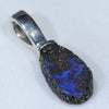 Australian Boulder Opal Silver Pendant with Silver Chain (8.5mm x 8.5mm) Code-ESP62