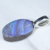 Australian Boulder Opal Silver Pendant with Silver Chain (13mm x 8mm) Code - ESP49