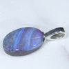Australian Boulder Opal Silver Pendant with Silver Chain (13mm x 8mm) Code - ESP49