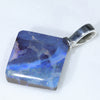 Australian Boulder Opal Silver Pendant with Silver Chain (15mm x 15mm) Code - ESP75