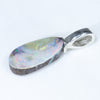Australian Boulder Opal Silver Pendant with Silver Chain (12.5mm x 6mm) Code - ESP86