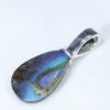 Australian Boulder Opal Silver Pendant with Silver Chain (10.5mm x 7mm) Code - ESP59