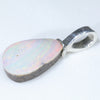 Australian Boulder Opal Silver Pendant with Silver Chain (11mm x 7mm) Code-ESP77