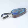 Australian Boulder Opal Silver Pendant with Silver Chain (10mm x 5mm) Code-ESP93