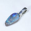 Natural Australian Boulder Opal Silver Pendant