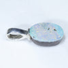 Australian Boulder Opal Silver Pendant with Silver Chain (10mm x 7mm) Code-ESP55