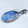 Australian Boulder Opal Silver Pendant with Silver Chain (12mm x 7.5mm) Code-ESP76