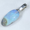 Australian Boulder Opal Silver Pendant with Silver Chain (13mm x 6.5mm) Code-ESP84