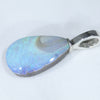 Australian Boulder Opal Silver Pendant with Silver Chain (14mm x 9mm) Code-ESP50