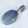 Australian Boulder Opal Silver Pendant with Silver Chain (10.5mm x 8mm) Code-ESP79