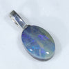 Australian Boulder Opal Silver Pendant with Silver Chain (10.5mm x 8mm) Code-ESP79