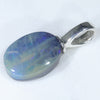 Australian Boulder Opal Silver Pendant with Silver Chain (10.5mm x 8mm) Code-ESP79