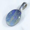 Australian Boulder Opal Silver Pendant with Silver Chain (10.5mm x 8mm) Code-ESP79