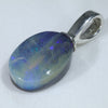 Australian Boulder Opal Silver Pendant with Silver Chain (10.5mm x 8mm) Code-ESP79