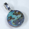 Australian Boulder Opal Silver Pendant with Silver Chain (11mm x 11mm) Code-ESP65