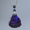Natural Australian Boulder Opal Silver Pendant