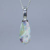 Natural Australian Boulder Opal Silver Pendant