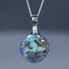 Natural Australian Boulder Opal Silver Pendant
