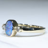 Natural Australian Boulder Opal and Diamond Gold Ring - Size 7 US Code - EJ26