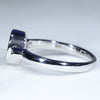 White Gold Opal Ring Side View