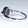Natural Australian Boulder Opal and Diamond 14K White Gold Ring  - Size 6.25 Code - EJ73