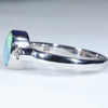 White Gold Opal Ring Side view