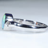 White Gold Opal Ring Side view