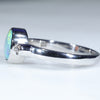 White Opal Ring Side View
