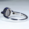 Natural Australian Boulder Opal and Diamond 14K White Gold Ring  - Size 5.75 Code - EJ74