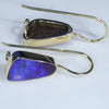 Gold Opal Earrings Side View