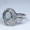 Beautiful White Gold Opal Wedding Ring Set