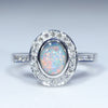 Australian Boulder Opal & Diamond 14k Gold Engagement and Wedding Ring Set - Size  6.5 US Code DWB15