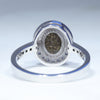 Solid Opal Engagement Ring Rear View