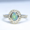 Australian Boulder Opal & Diamond Gold Engagement and Wedding Ring Set - Size  6.25 US Code DWB12
