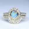 Opal Engagement Ring Together with Gold Diamond Wedding Band