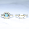 Australian Boulder Opal & Diamond Gold Engagement and Wedding Ring Set - Size  7 US Code DWB14