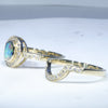 Australian Boulder Opal & Diamond Gold Engagement and Wedding Ring Set - Size  7 US Code DWB14