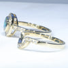 Australian Boulder Opal & Diamond Gold Engagement and Wedding Ring Set - Size  7 US Code DWB14