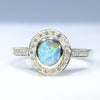 Australian Boulder Opal & Diamond Gold Engagement and Wedding Ring Set - Size  7 US Code DWB14