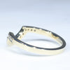 Opal Ring Set Diamond Gold Band on its Own