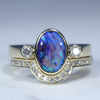 Perfect Fitting Gold Wedding and Diamond Band For Opal Engagement Ring
