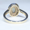 Solid Opal Engagement Ring Rear View