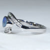 White Gold Opal Ring Side View